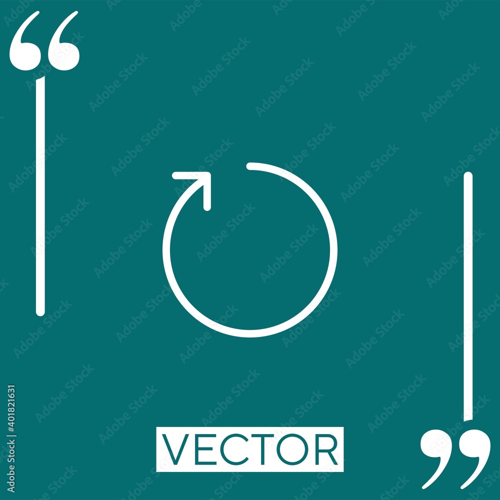 Poster refresh vector icon linear icon. editable stroke line