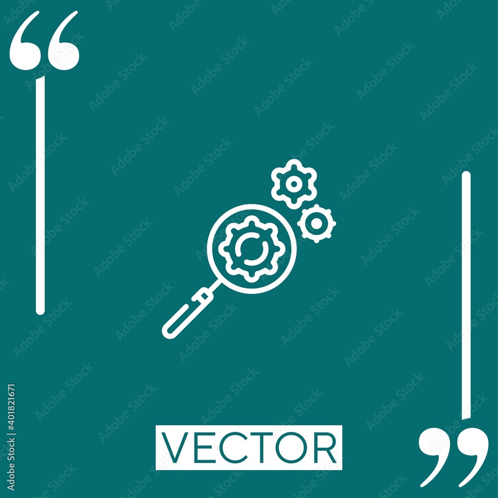 Poster test vector icon linear icon. editable stroke line