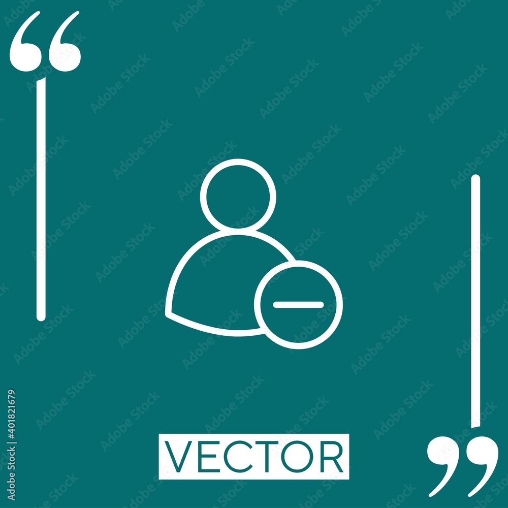 Poster user vector icon linear icon. editable stroke line