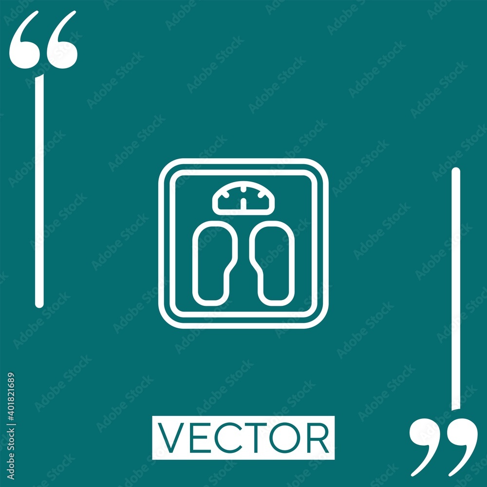 Poster weighing scale vector icon linear icon. editable stroke line