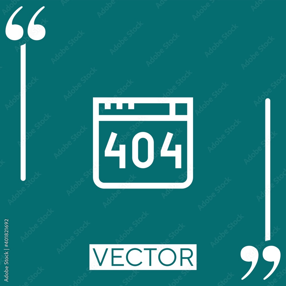 Poster error vector icon linear icon. editable stroke line