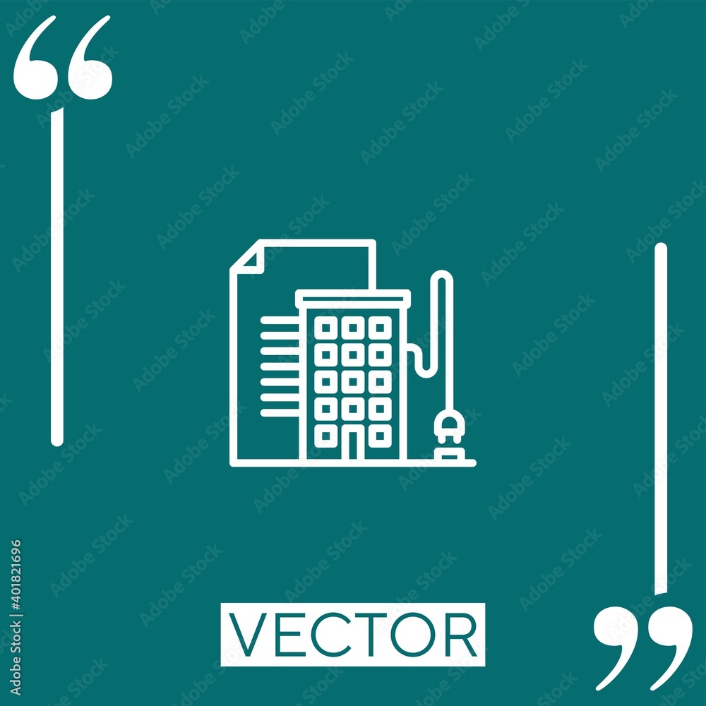 Poster architect vector icon linear icon. editable stroke line