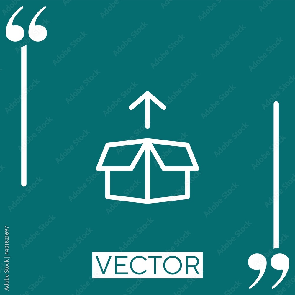 Poster arrow vector icon linear icon. editable stroke line