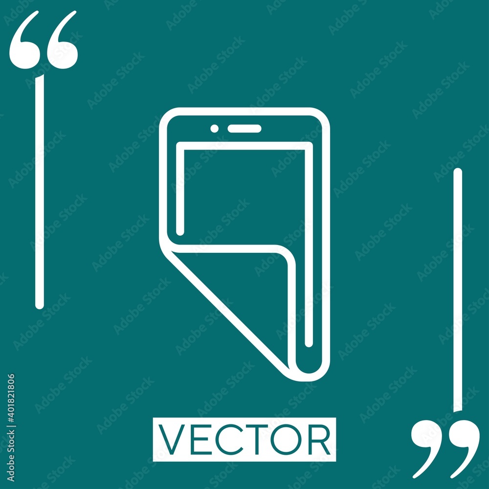 Poster mobile vector icon linear icon. editable stroke line