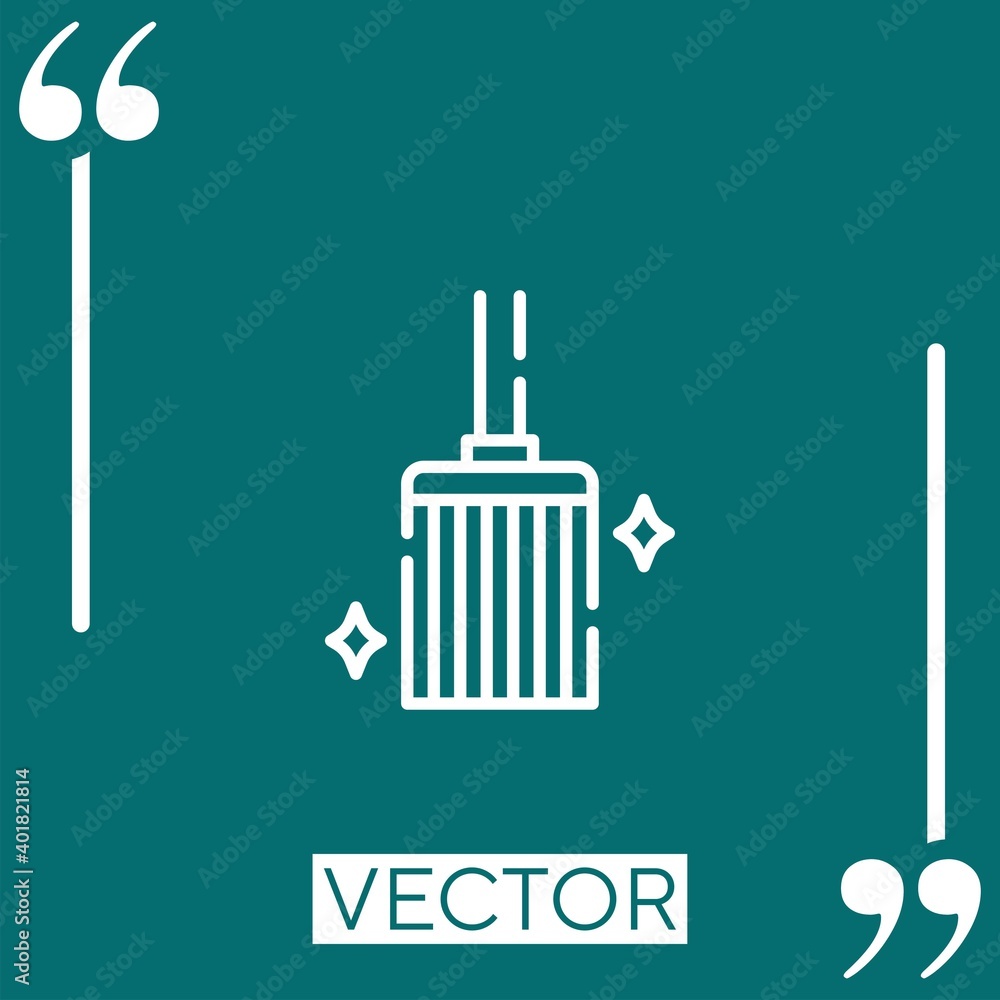 Poster mop vector icon linear icon. editable stroke line