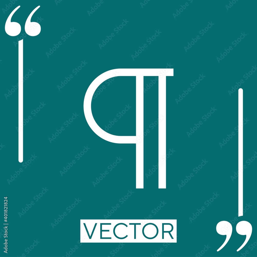 Poster paragraph vector icon linear icon. editable stroke line