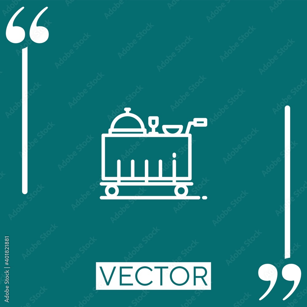 Poster service vector icon linear icon. editable stroke line