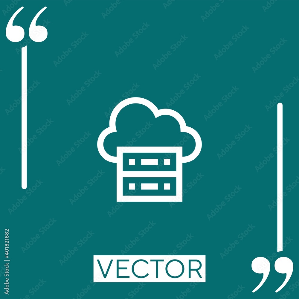 Poster server vector icon linear icon. editable stroke line