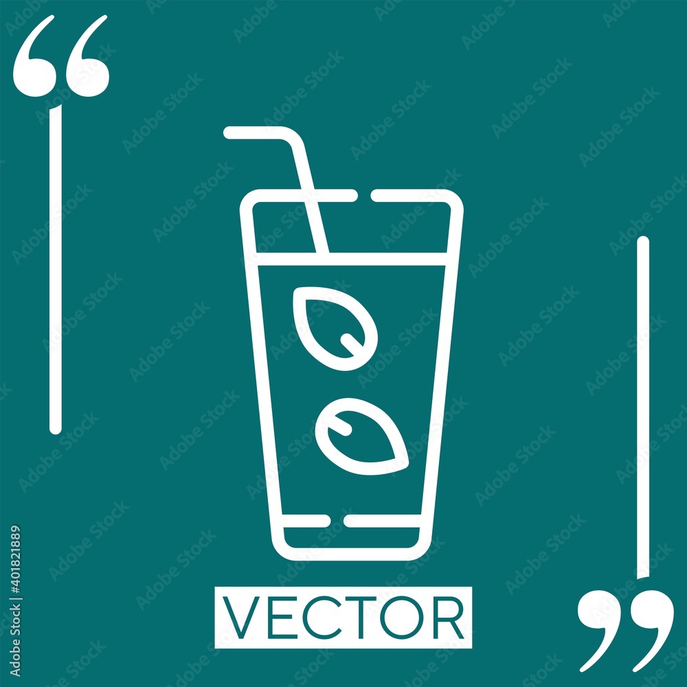 Poster smoothie vector icon linear icon. editable stroke line