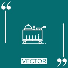 service vector icon Linear icon. Editable stroke line