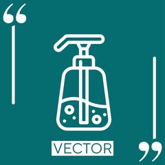 Obraz premium soap vector icon Linear icon. Editable stroke line