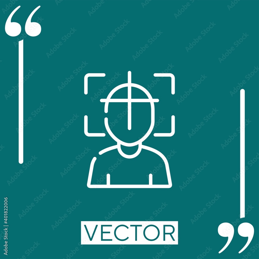 Poster head vector icon linear icon. editable stroke line