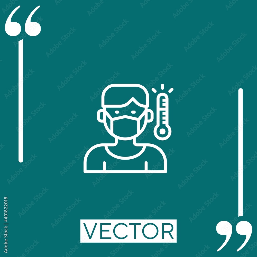 Aufkleber high temperature vector icon linear icon. editable stroke line