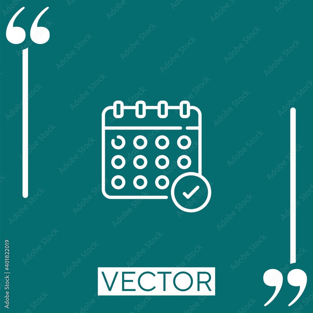 Poster interview vector icon linear icon. editable stroke line