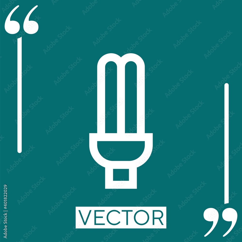 Poster lightbulb vector icon linear icon. editable stroke line