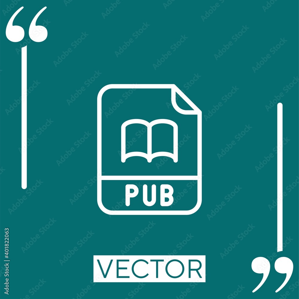 Poster pub vector icon linear icon. editable stroke line