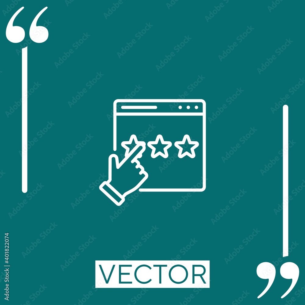 Poster rating vector icon linear icon. editable stroke line