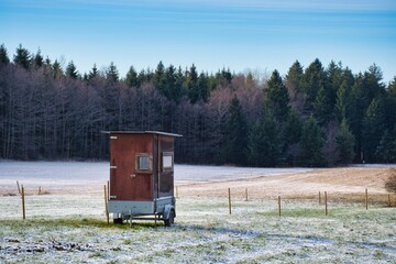Fahrbare Jagdkanzel für die Jagd / Jäger - Mobil mit Anhänger