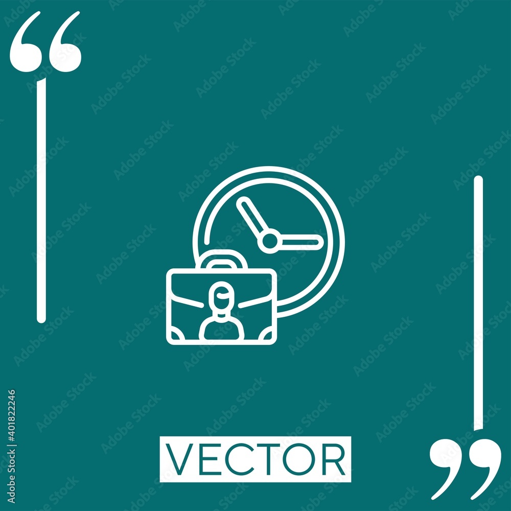 Poster interview vector icon linear icon. editable stroke line