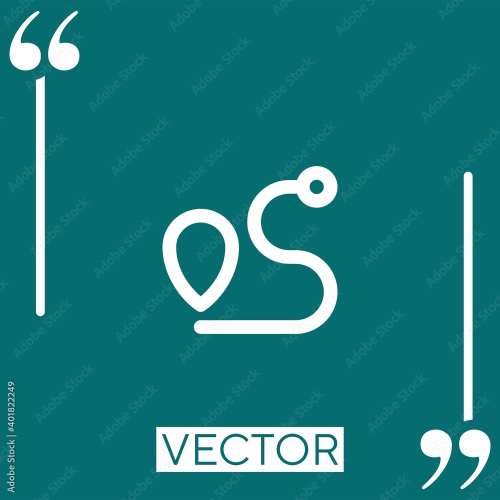 Poster journey vector icon linear icon. editable stroke line