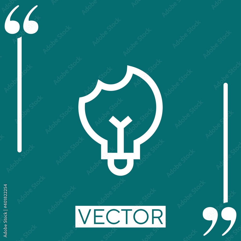 Poster lightbulb vector icon linear icon. editable stroke line