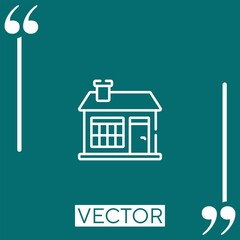 house vector icon Linear icon. Editable stroke line