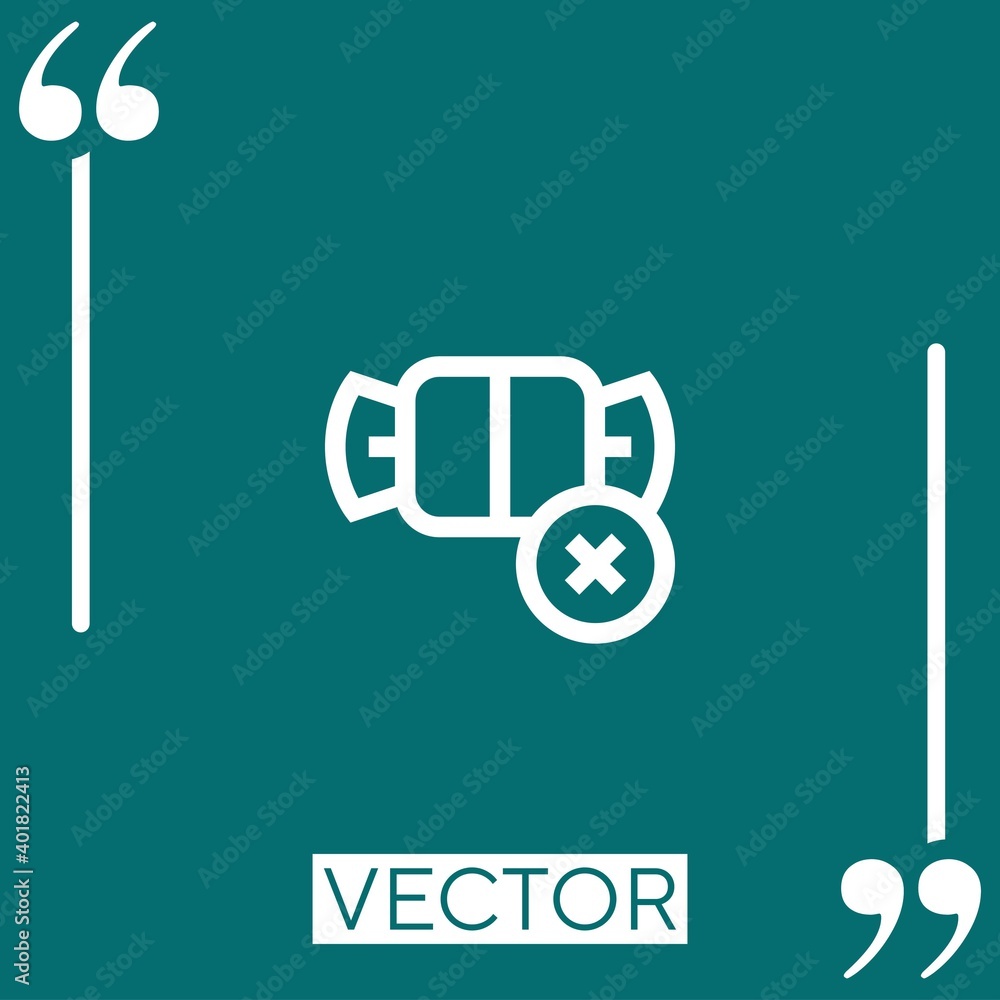 Poster candy vector icon linear icon. editable stroke line