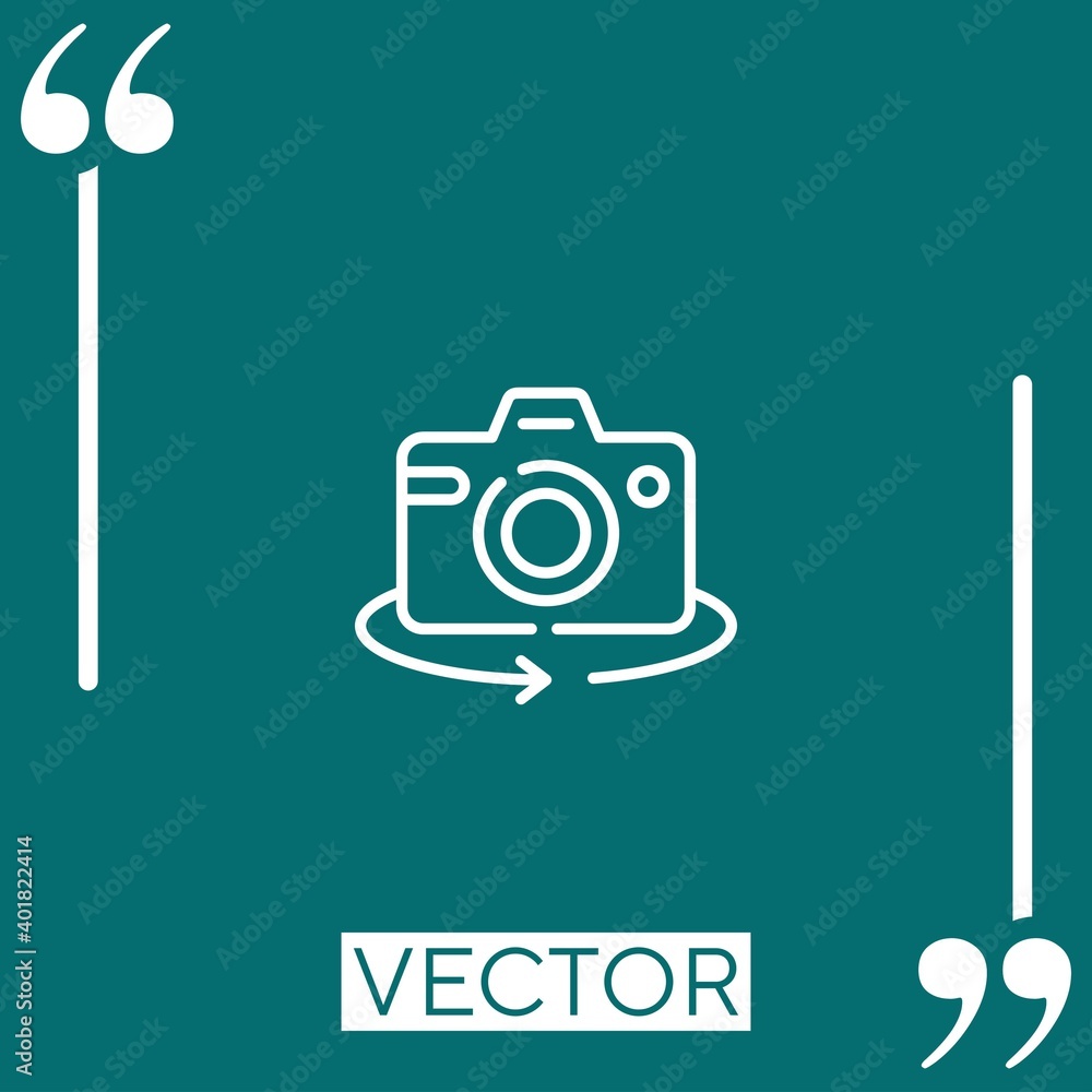 Aufkleber camera vector icon linear icon. editable stroke line