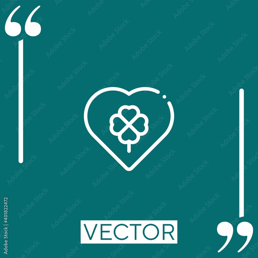 Poster heart vector icon linear icon. editable stroke line
