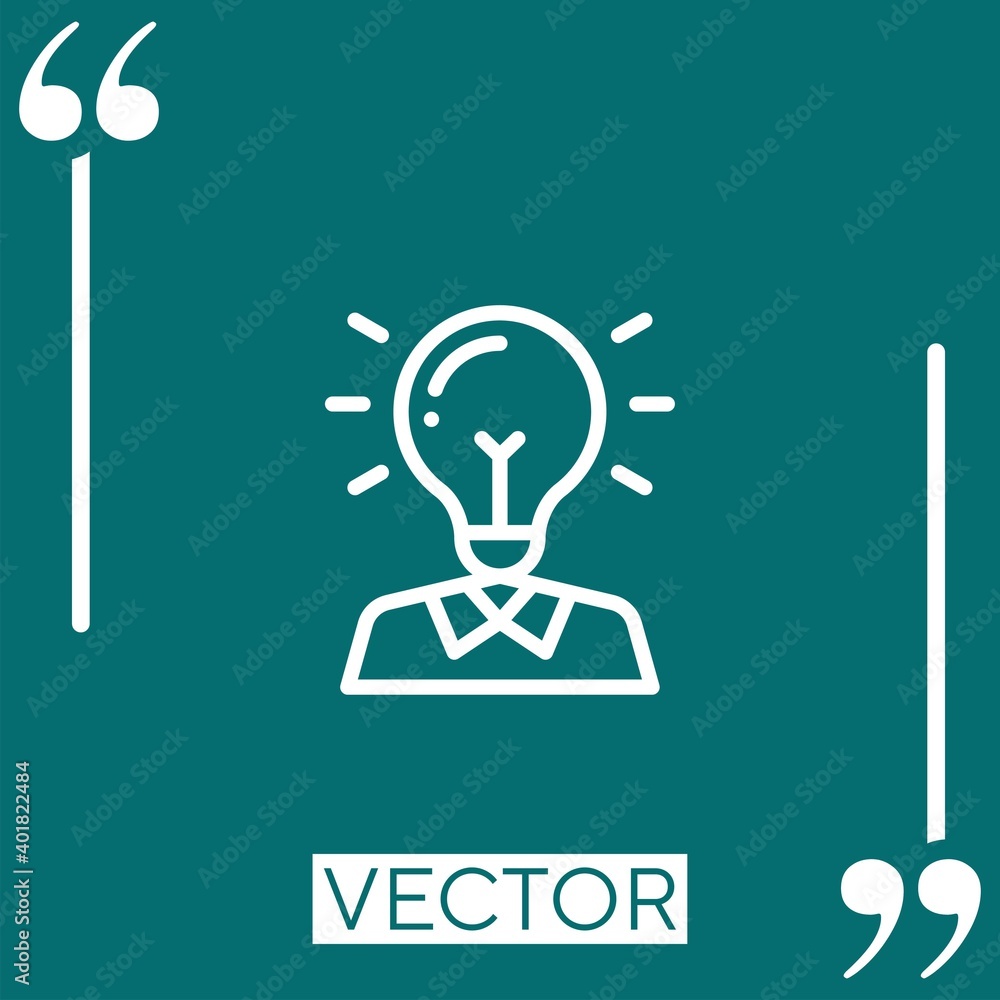 Poster idea vector icon linear icon. editable stroke line