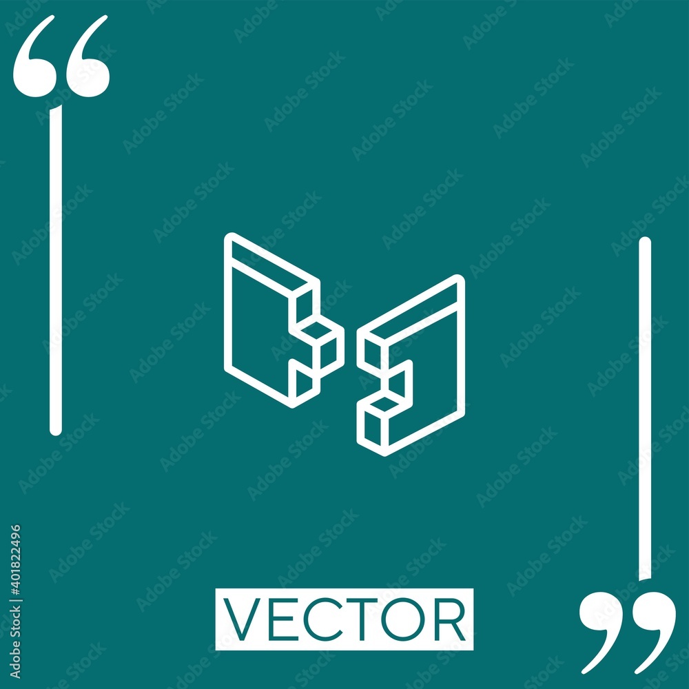 Poster joint vector icon linear icon. editable stroke line