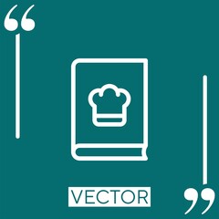 cookbook vector icon Linear icon. Editable stroke line