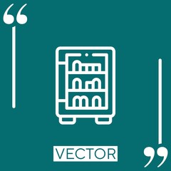 fridge vector icon Linear icon. Editable stroke line