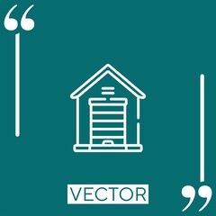 garage vector icon Linear icon. Editable stroke line