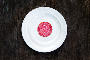 Salami in the Plate
