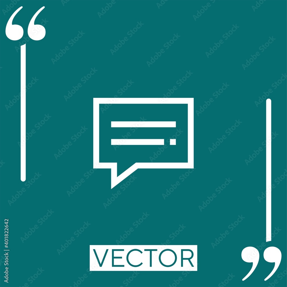 Poster chat vector icon linear icon. editable stroke line