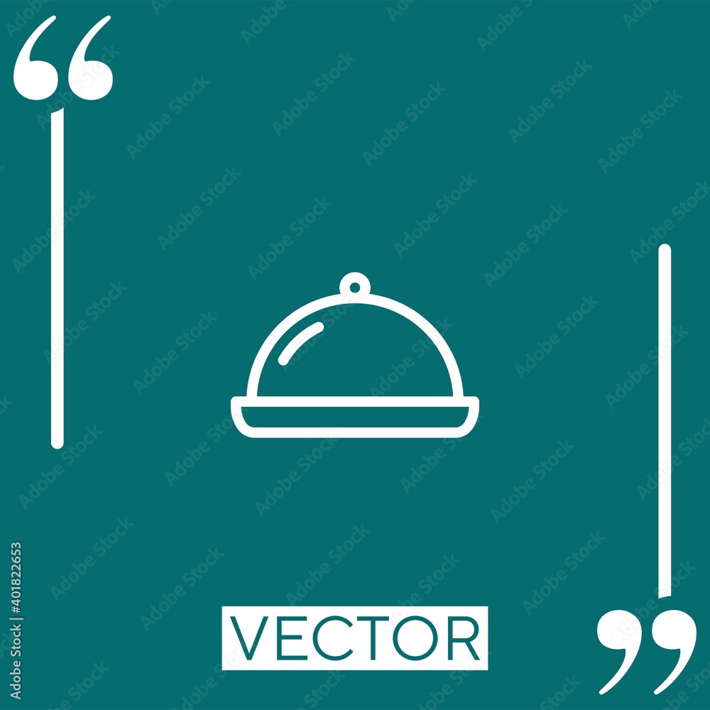 Poster cloche vector icon linear icon. editable stroke line