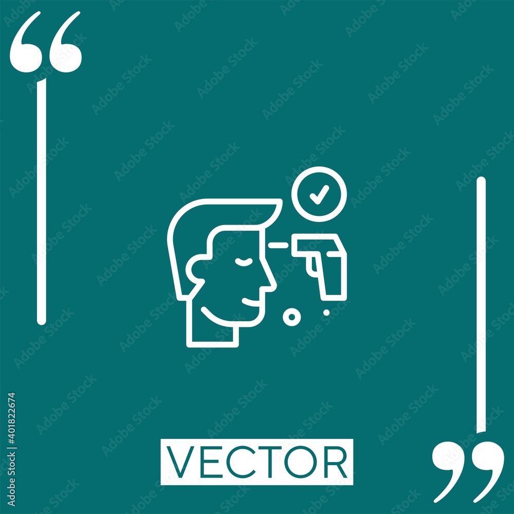 Poster fever vector icon linear icon. editable stroke line