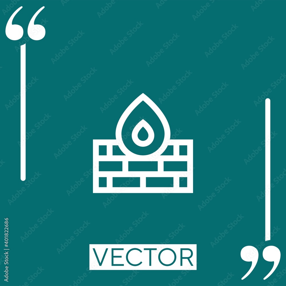 Poster firewall vector icon linear icon. editable stroke line