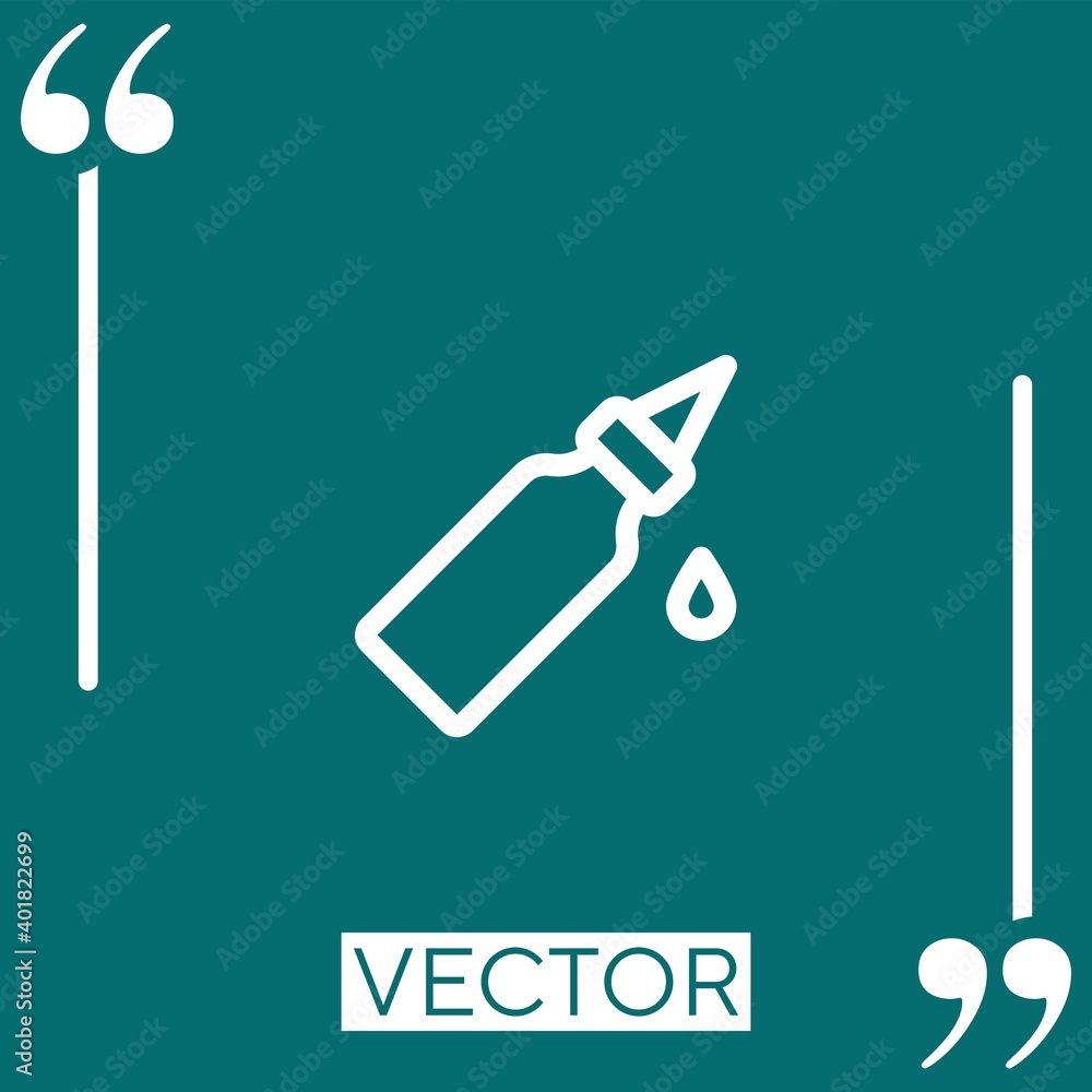 Poster glue vector icon linear icon. editable stroke line