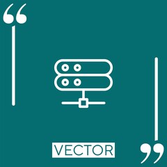 connected vector icon Linear icon. Editable stroke line