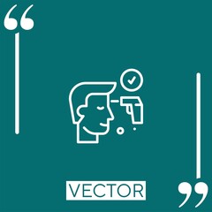 fever vector icon Linear icon. Editable stroke line