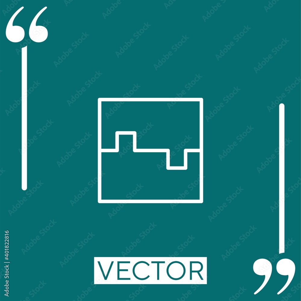 Poster workflow vector icon linear icon. editable stroke line