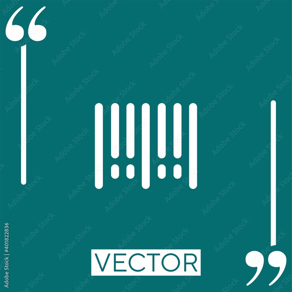 Poster barcode vector icon linear icon. editable stroke line