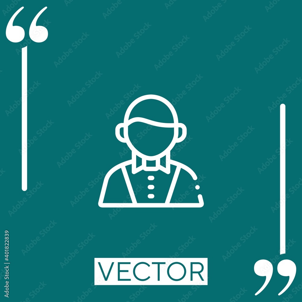 Poster bartender vector icon linear icon. editable stroke line