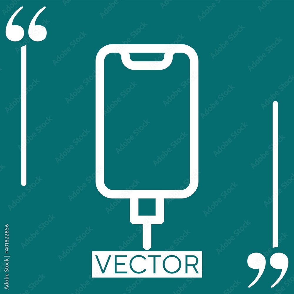 Aufkleber charging status vector icon linear icon. editable stroke line