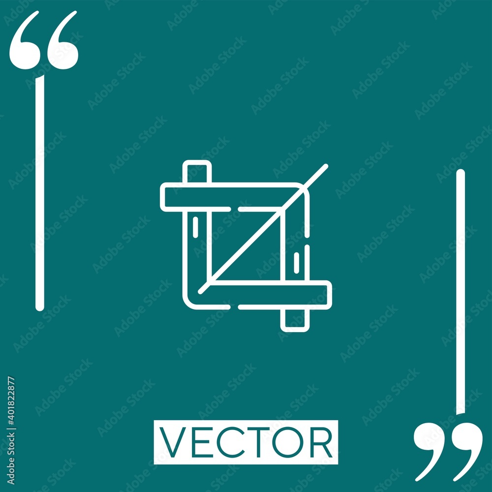 Poster crop vector icon linear icon. editable stroke line