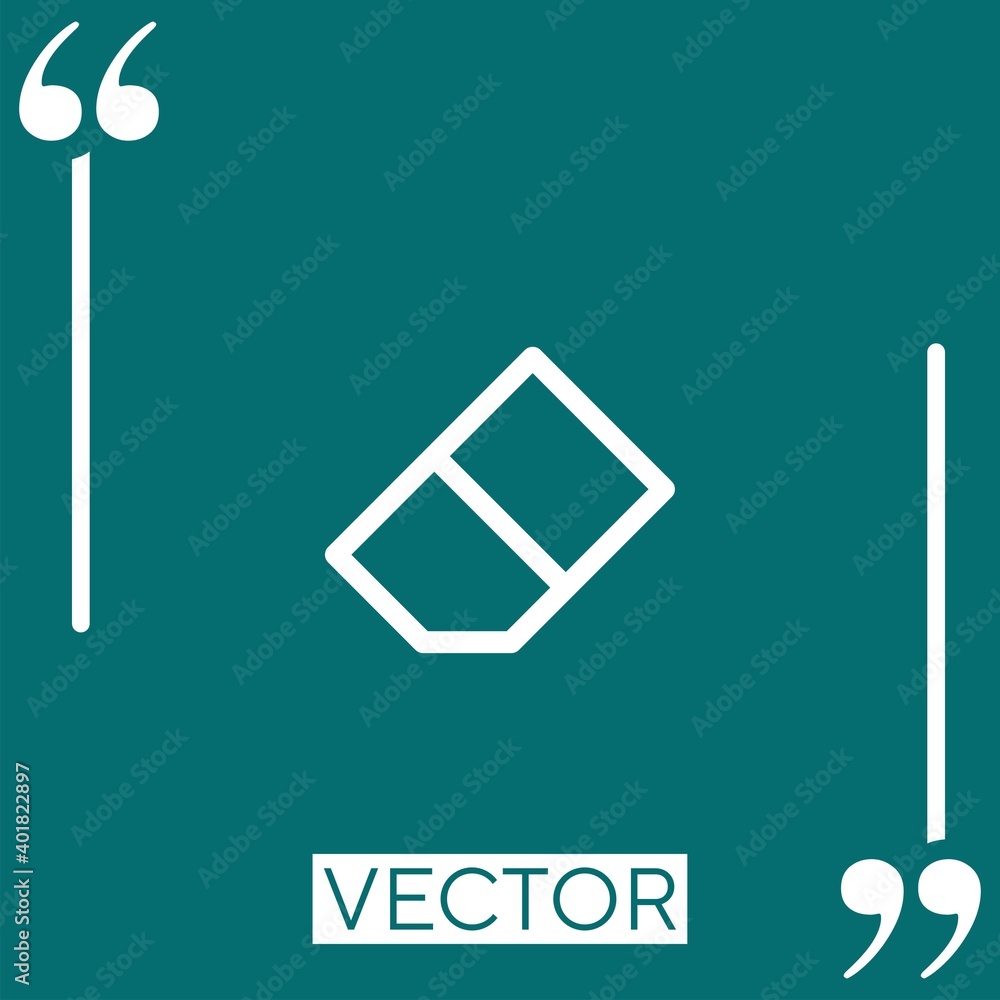 Poster eraser vector icon linear icon. editable stroke line