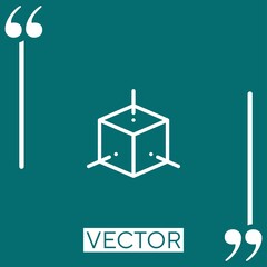 d vector icon Linear icon. Editable stroke line