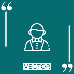 bartender vector icon Linear icon. Editable stroke line